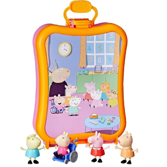 Peppa Pig Peppa's Club Friends Carry Case Playset 4 Figures Toys Collectible NEW - Picture 1 of 6